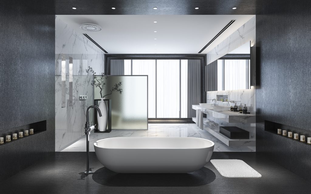 Modern Black Stone Bathroom
