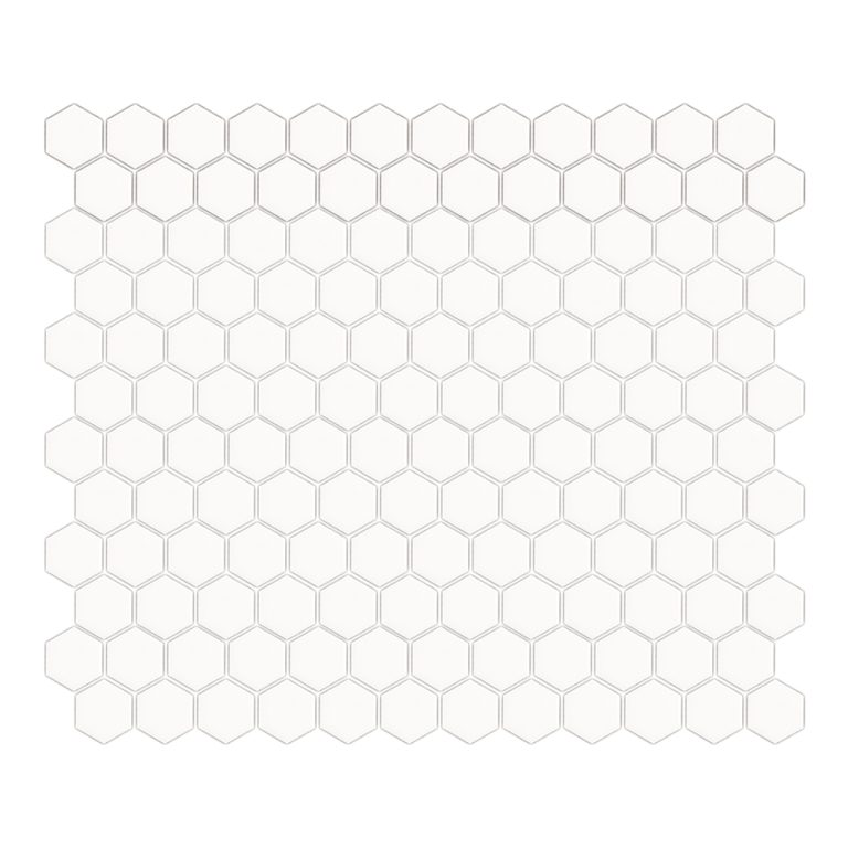 Essential 1 In Hex White Mosaic 10X12